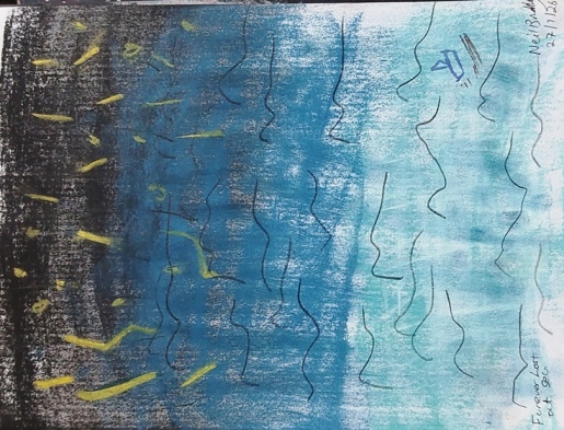 Abstract painting: Lost at Sea